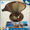 Eco-friendly stainless steel pour over coffee cone dripper for Chemex coffee maker